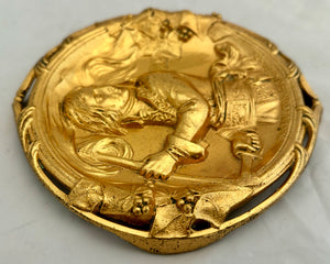 General Napoleon Bonaparte on the Bridge of Arcole, Gilt Metal Plaque after A. J. Gros.