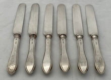 George V Cased Set of Silver Handled Dessert Knives & Forks for Six. Sheffield 1915 R. F. Mosley & Co.