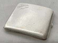 Edwardian Textured Silver Cigarette Case. Chester 1909 Asprey & Co. 2.6 troy ounces.