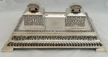 35 (Madras Presidency) Squadron RAF Indian Colonial Silver Inkstand. Orr Silver, Madras. 46.6 troy ounces.