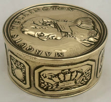 Marquis Wellington & The Peninsular War Victories Snuff Box, circa 1812.