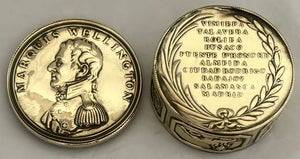 Marquis Wellington & The Peninsular War Victories Snuff Box, circa 1812.