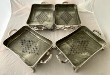 Late Georgian Set of Four Old Sheffield Plate Entree Dishes, Covers & Warming Stands. Roberts, Smith & Co. Sheffield, circa 1830.