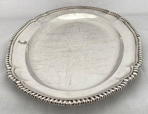 Victorian Silver Meat Platter. London 1857 Samuel Whitfield. 43.7 troy ounces.