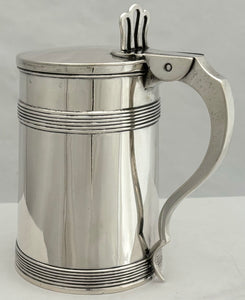 50th Regiment of Madras Native Infantry, British Indian Army, Silver Lidded Tankard. George Gordon & Co. Madras, circa 1825. 14.4 troy ounces.