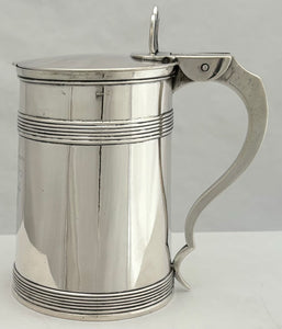 50th Regiment of Madras Native Infantry, British Indian Army, Silver Lidded Tankard. George Gordon & Co. Madras, circa 1825. 14.4 troy ounces.