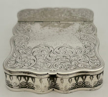 Second Half 19th Century Silver Plated, Serpentine Form, Twin Section Table Snuff Box.