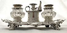 Early Victorian Silver Inkstand. London 1840 The Barnards. 16.6 troy ounces.