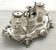 Early Victorian Silver Inkstand. London 1840 The Barnards. 16.6 troy ounces.