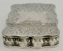 Second Half 19th Century Silver Plated, Serpentine Form, Twin Section Table Snuff Box.