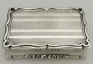 Victorian Silver Table Snuff Box. Birmingham 1850 Edward Smith. 5.2 troy ounces.