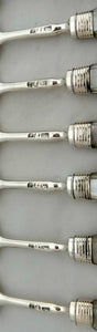 Georgian, George III, Silver & Mother of Pearl Dessert Knives & Forks for Twelve. Sheffield 1819 James Crawshaw.