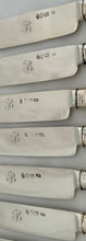 Georgian, George III, Silver & Mother of Pearl Dessert Knives & Forks for Twelve. Sheffield 1819 James Crawshaw.