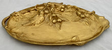 Late 19th Century French Naturalistic Gilt Metal High Relief Tray.