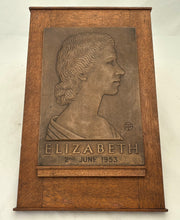 HRH Elizabeth II Bronze Portrait Profile Plaque, Royal Glasgow Institute of Fine Arts, circa 1952.