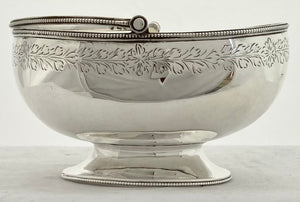 Victorian Silver Sugar Basket. Sheffield 1880 Martin Hall & Co. 3.7 troy ounces.