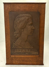 HRH Elizabeth II Bronze Portrait Profile Plaque, Royal Glasgow Institute of Fine Arts, circa 1952.