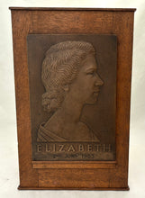 HRH Elizabeth II Bronze Portrait Profile Plaque, Royal Glasgow Institute of Fine Arts, circa 1952.