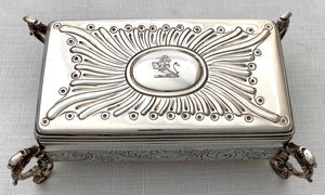 William IV Crested Silver Box. London 1831 Archibald Douglas. 6 troy ounces.