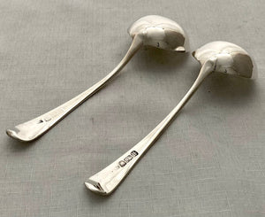 Georgian, George III, Pair of Silver Sauce Ladles. London 1782/83 Richard Crossley. 3.2 troy ounces.