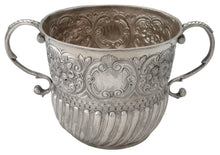 William III Britannia Silver Porringer. London 1697, Seth Lofthouse. 13 troy ounces.