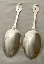 Georgian, George III, Pair of Silver Basting Spoons. London 1816 Thomas Wilkes Barker. 8.7 troy ounces.