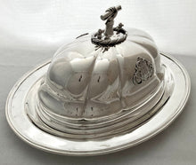 'Stephenson's Rocket', Old Sheffield Plate Armorial Meat Dome for Robert Stephenson.