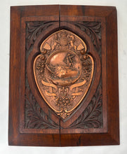 'Made From The Old Foudroyant' Oak Plaque & Copper Shield.