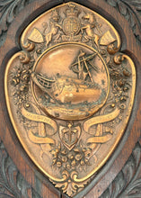'Made From The Old Foudroyant' Oak Plaque & Copper Shield.