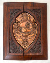 'Made From The Old Foudroyant' Oak Plaque & Copper Shield.