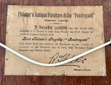 'Made From The Old Foudroyant' Oak Plaque & Copper Shield.