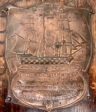 The Death of Vice-Admiral Horatio Viscount Nelson Centenary Plaque, Made with Copper from HMS Victory.