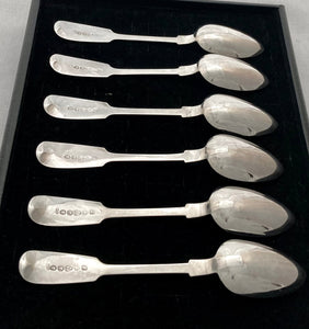 Six Early Victorian Silver Teaspoons. Newcastle 1838 Thomas Wheatley. 2.7 troy ounces.