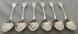 Six Georgian Scottish Provincial Silver Tablespoons. William Jamieson of Aberdeen. 14.1 troy ounces.