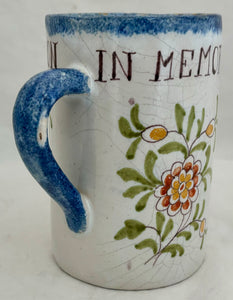 Lord Nelson Centenary Continental Tin Glaze (Faience/Delft) Portrait Tankard, circa 1905.