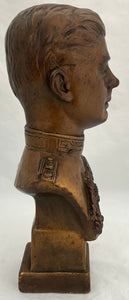 George VI Bronzed Plaster Bust, After Ernest Shone-Jones.