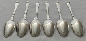 Georgian, George III, Six Silver Tablespoons. London 1770 Richard Redrick. 13.2 troy ounces.