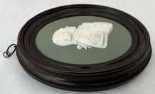 Admiral Lord Richard Howe, 1st Earl Howe, Wedgwood Green Jasperware Portrait Profile Plaque.
