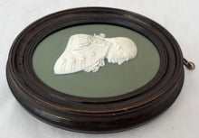 Admiral Lord Richard Howe, 1st Earl Howe, Wedgwood Green Jasperware Portrait Profile Plaque.