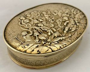 Early 20th Century Gilt Metal Picture Snuff Box.