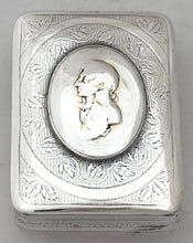 Vice Admiral Horatio Nelson, 1st Viscount Nelson, Silver Portrait Snuff Box. Birmingham 1805 William Pugh. 1.6 troy ounces.
