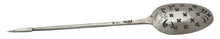 George II Silver Shell Back Mote Spoon. London Circa 1748, Samuel Holmes.