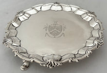 George II Silver Waiter, Provenance: Collection of Charlie & Shirley Watts. London 1753 William Justis. 9.9 troy ounces.