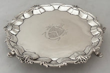 George II Silver Waiter, Provenance: Collection of Charlie & Shirley Watts. London 1753 William Justis. 9.9 troy ounces.