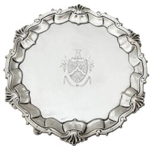 George II Silver Waiter, Provenance: Collection of Charlie & Shirley Watts. London 1753 William Justis. 9.9 troy ounces.