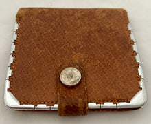 George VI Miniature Silver Mounted Frank Smythson Leather Wallet. London 1947 G H James & Co.