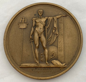 Napoleon Bonaparte Bronze Medal for General Desaix, Place des Victoires, Paris. After Andrieu & Brenet.