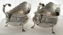 Georgian, George III, Pair of Silver Sauce Boats. London 1761 David Mowden. 14.2 troy ounces.