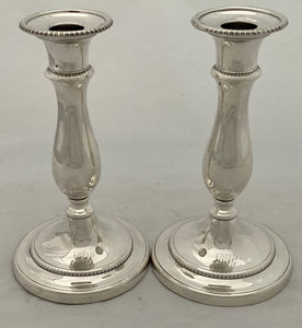 Georgian, George IV, Pair of Silver Candlesticks. Sheffield 1826 Smith, Tate & Co.