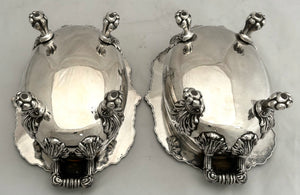 George IV Pair of Old Sheffield Plate Armorial Sauce Tureens and Covers, circa 1820.